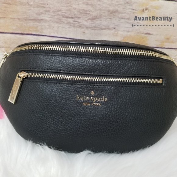 Kate Spade Belt Bag Leila Black Leather Fanny Bag leather nwt main image 3